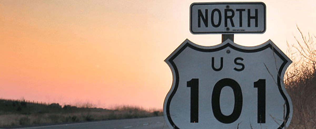 US 101 North sign.