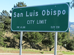 San Luis Obispo, California sign.